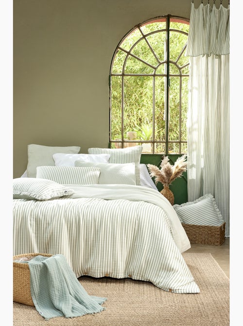 Housse de Couette Réversible Double Gaze de Coton 125 g/m² Livia - Kiabi