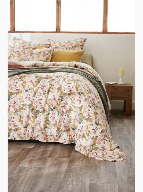 Housse de couette réversible – Double Gaze de Coton Imprimée Clarence - Kiabi Housse de couette réversible – Double Gaze de Coton Imprimée Clarence - Kiabi