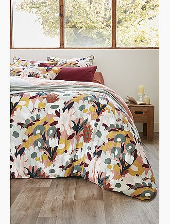 Housse de couette réversible – Double gaze de coton imprimée LÉANE