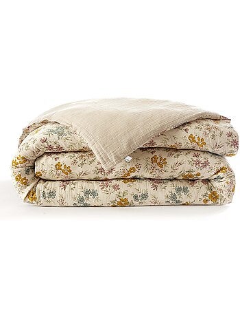 Housse de couette réversible en gaze de coton adèle