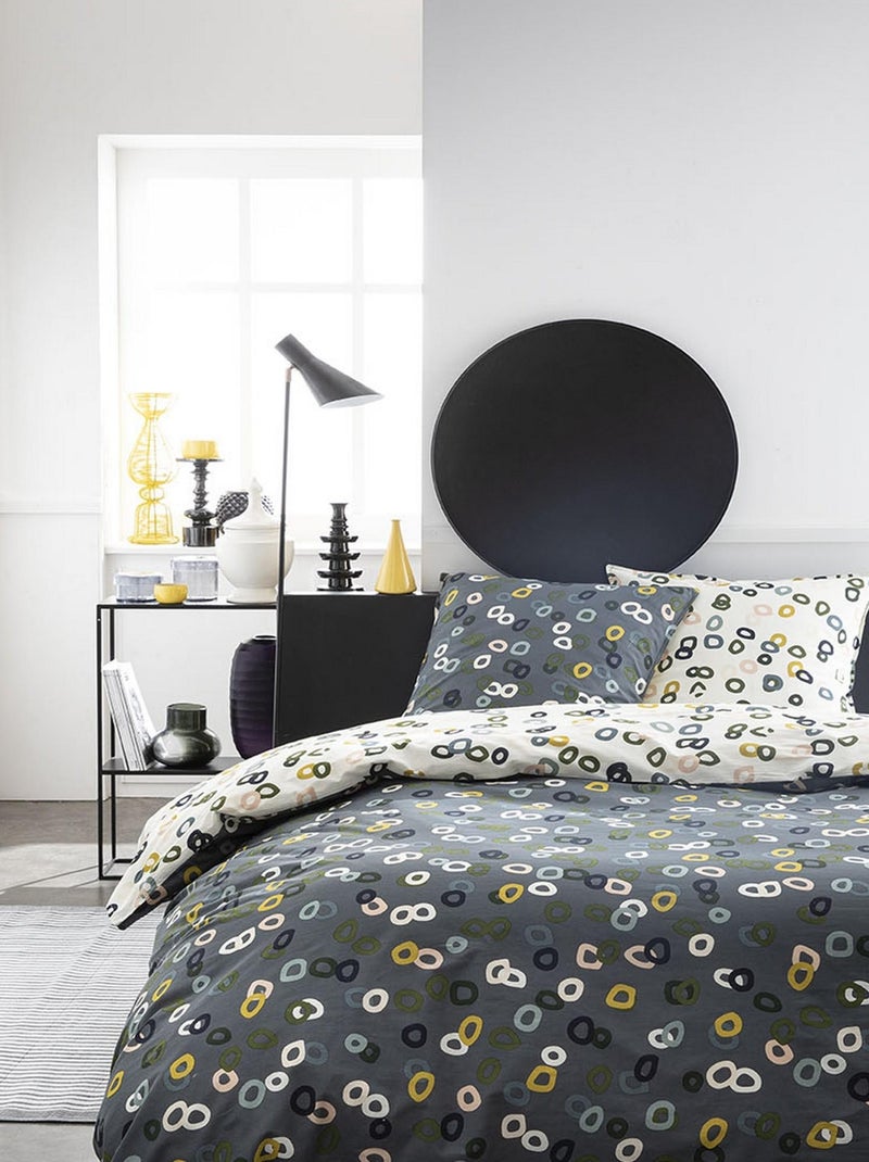 Housse de couette réversible et taie d'oreiller Today 100% coton 4.38 Multicolore - Kiabi