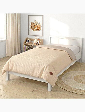 Housse de couette réversible gaze de coton & nid d'abeille SEVIRA KIDS