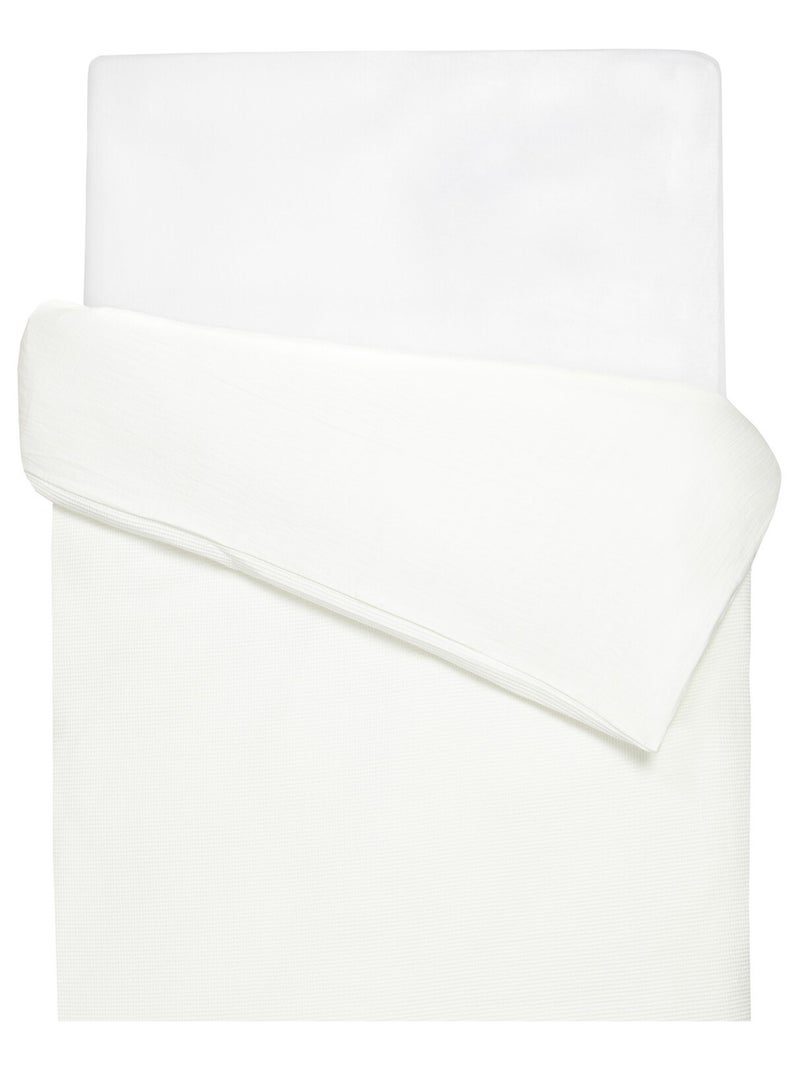 Housse de couette réversible gaze de coton & nid d'abeille SEVIRA KIDS Ecru - Kiabi