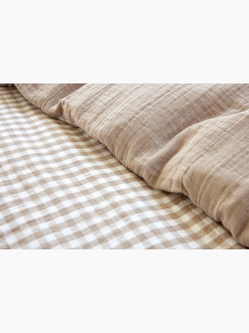 Housse de couette réversible – gaze de coton tissée teintée – carreaux vichy - vickie - Kiabi