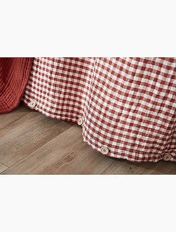 Housse de couette réversible – Gaze de coton tissée teintée – Carreaux vichy - VICKIE