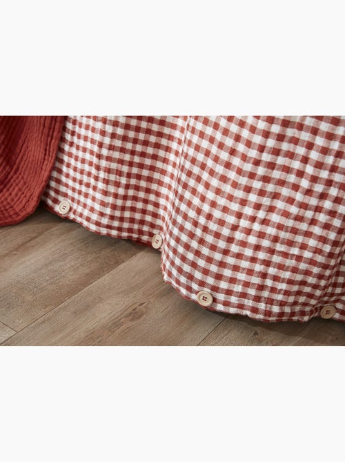 Housse de couette réversible – Gaze de coton tissée teintée – Carreaux vichy - VICKIE - Kiabi