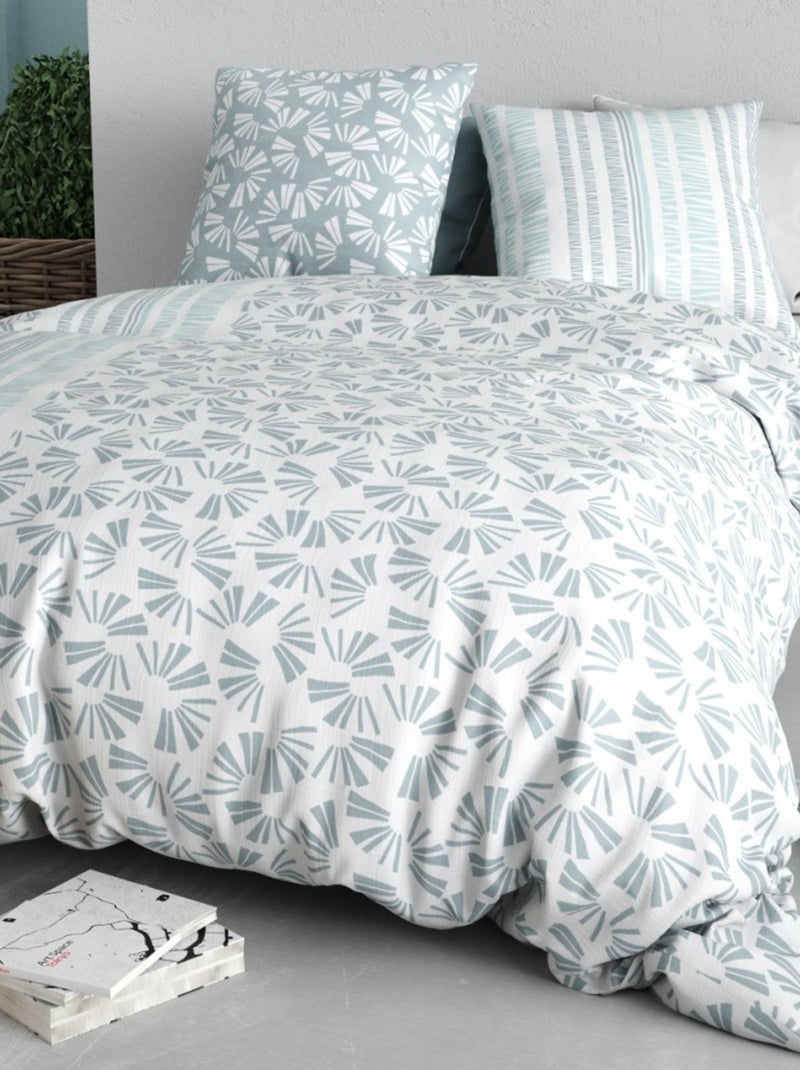 Housse de couette ROSSI + 2 taies coton 57 fils Blanc - Kiabi
