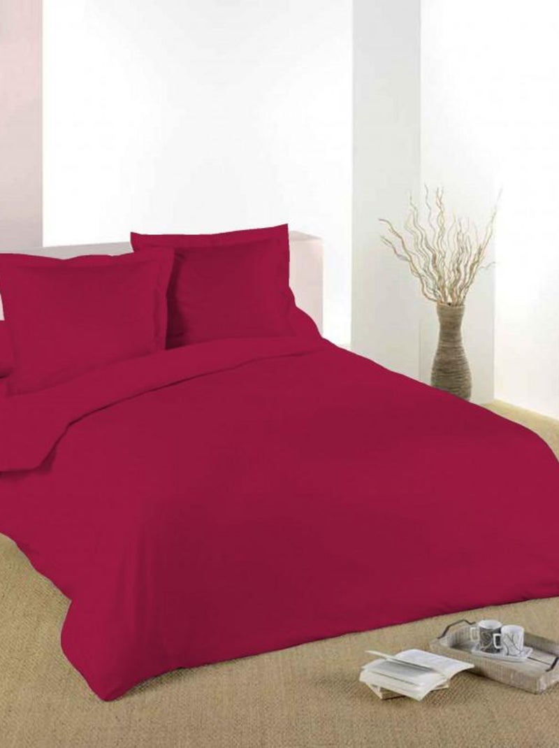 Housse De Couette Rouge 240 X 220 Cm / 100% Coton / 57 Fils/cm² Pour Lit 2 Places Rouge - Kiabi