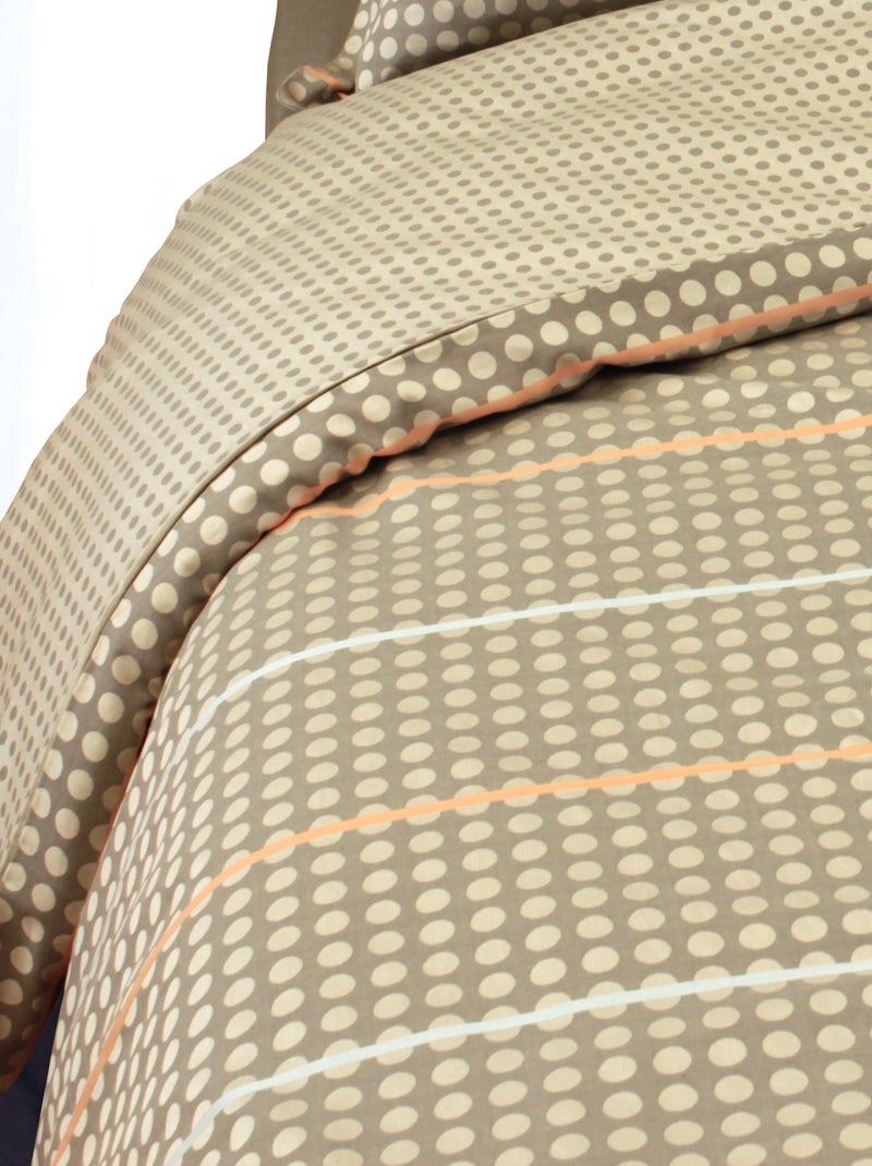 Housse de couette Satin coton DAUPHINE Marron - Kiabi