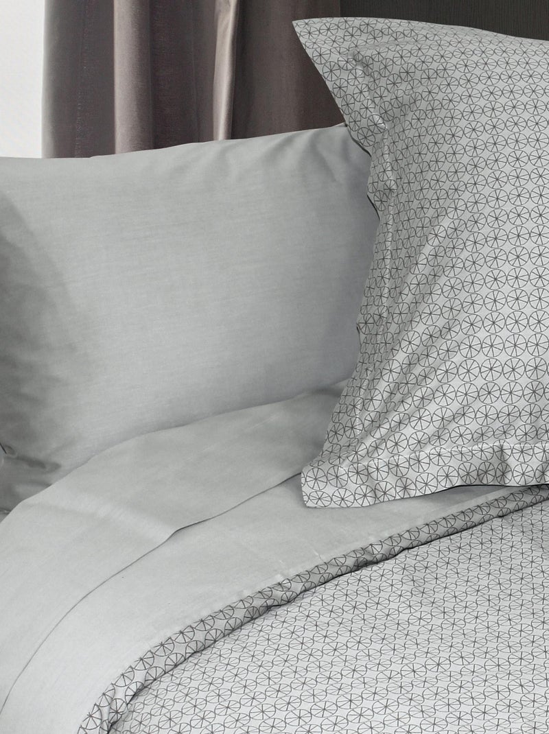 Housse de couette Satin coton ETOILE Gris - Kiabi