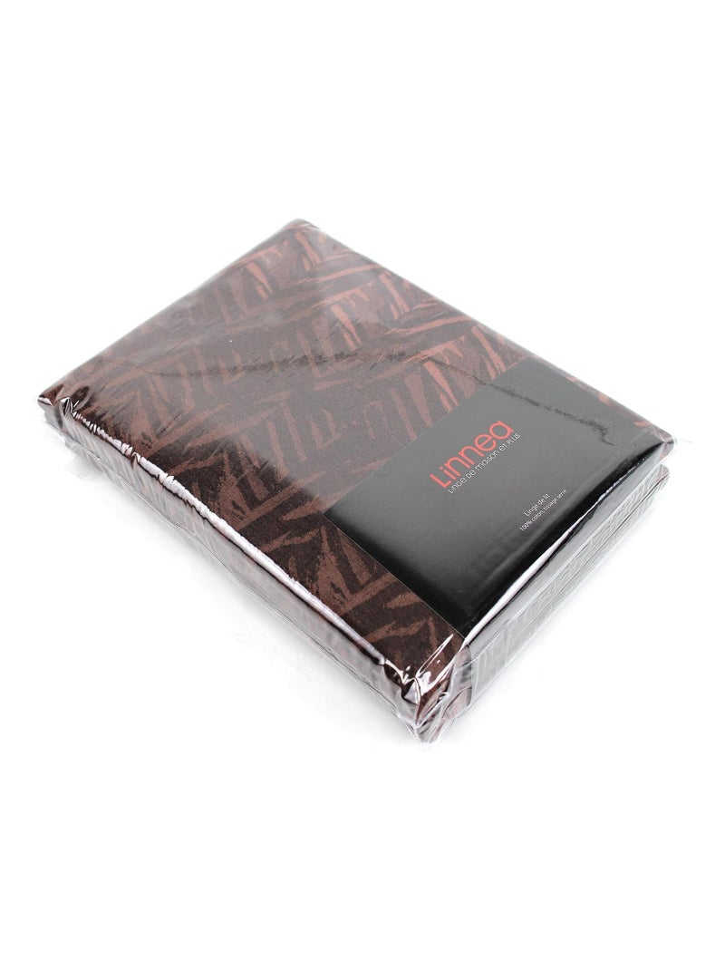 Housse de couette Satin coton OPERA Marron - Kiabi
