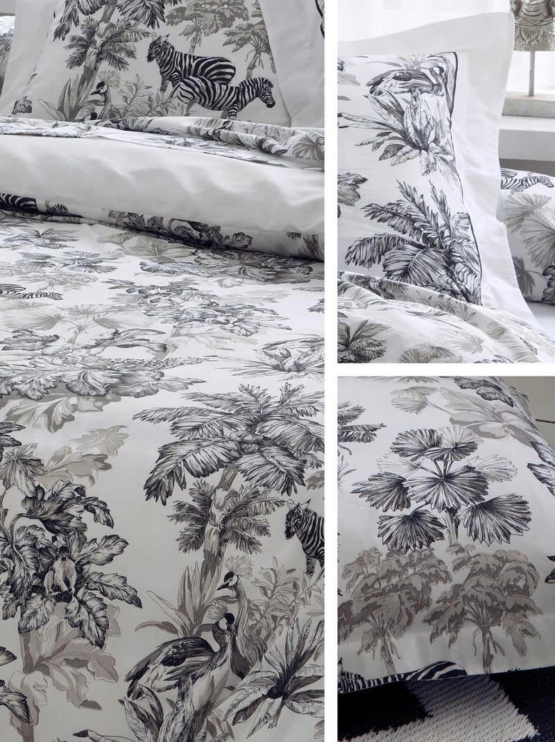 Housse de couette satin coton SAVANE Blanc - Kiabi