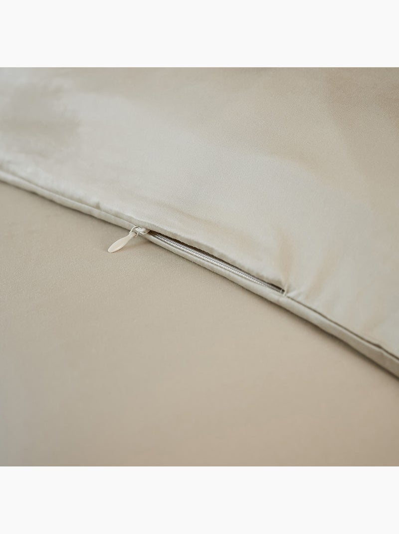 Housse de Couette – Satin de Bambou – Salomé Beige - Kiabi