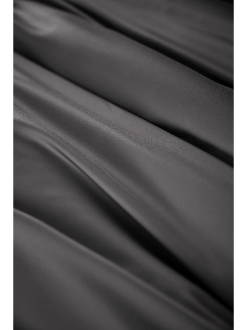 Housse de Couette – Satin de Bambou – Salomé Gris Granit - Kiabi