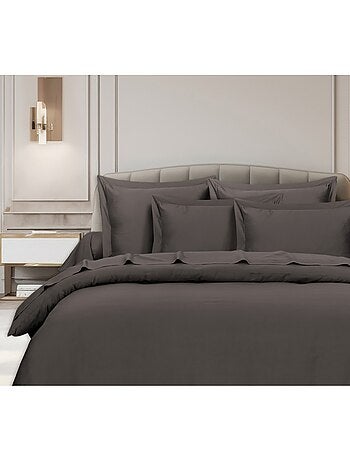 Housse de couette satin de coton anthracite