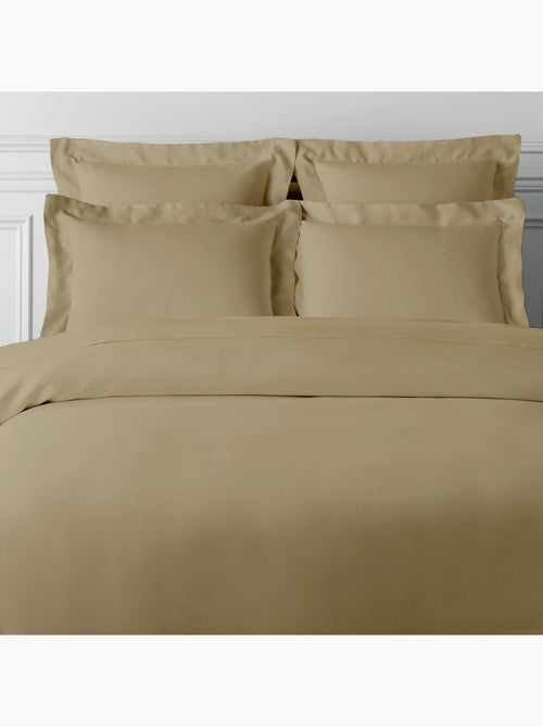 Housse de couette satin de coton beige - Kiabi Housse de couette satin de coton beige - Kiabi