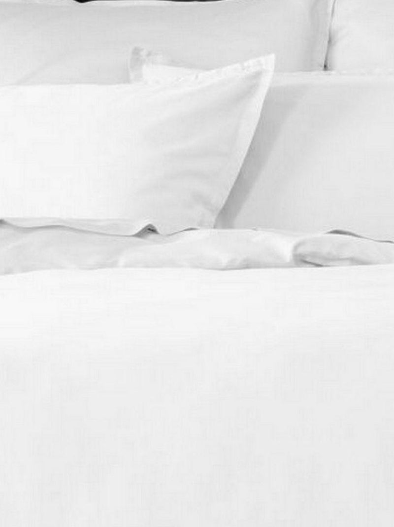 Housse de couette Satin de Coton Blanc - Kiabi