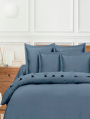 Housse de couette satin de coton gris