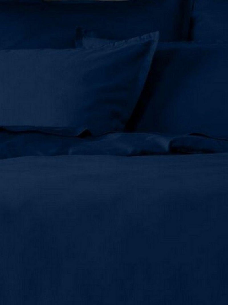 Housse de couette Satin de Coton Bleu cobalt - Kiabi