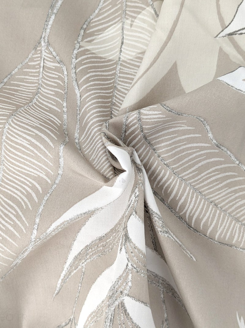 Housse de couette satin de coton CAYENNE Beige grès - Kiabi
