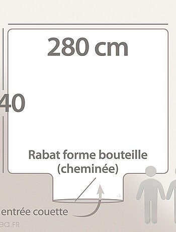 Housse de couette satin de coton CONCERTO A rayures