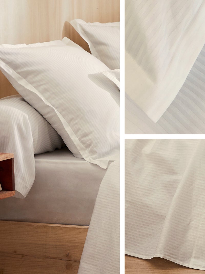 Housse de couette satin de coton GRAND HÔTEL Beige sable - Kiabi