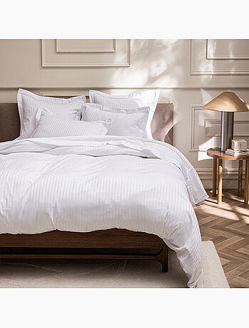Housse de couette — satin de coton peigné Prestige — rayures