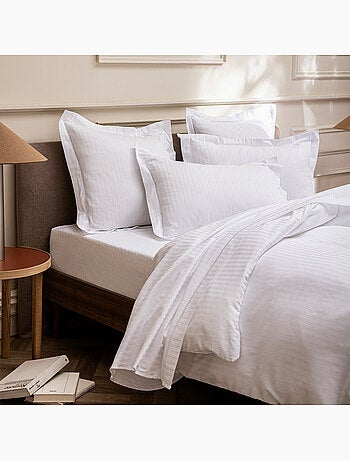 Housse de couette — satin de coton peigné Prestige — rayures