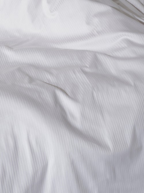 Housse de couette satin de coton rayé - Kiabi
