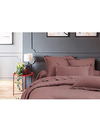 Housse de couette satin de coton blanc