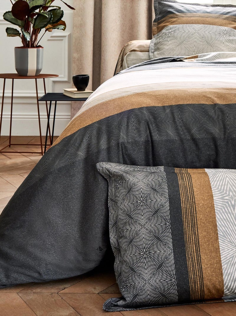 Housse de couette satin de coton TIAGO Noir Noir - Kiabi