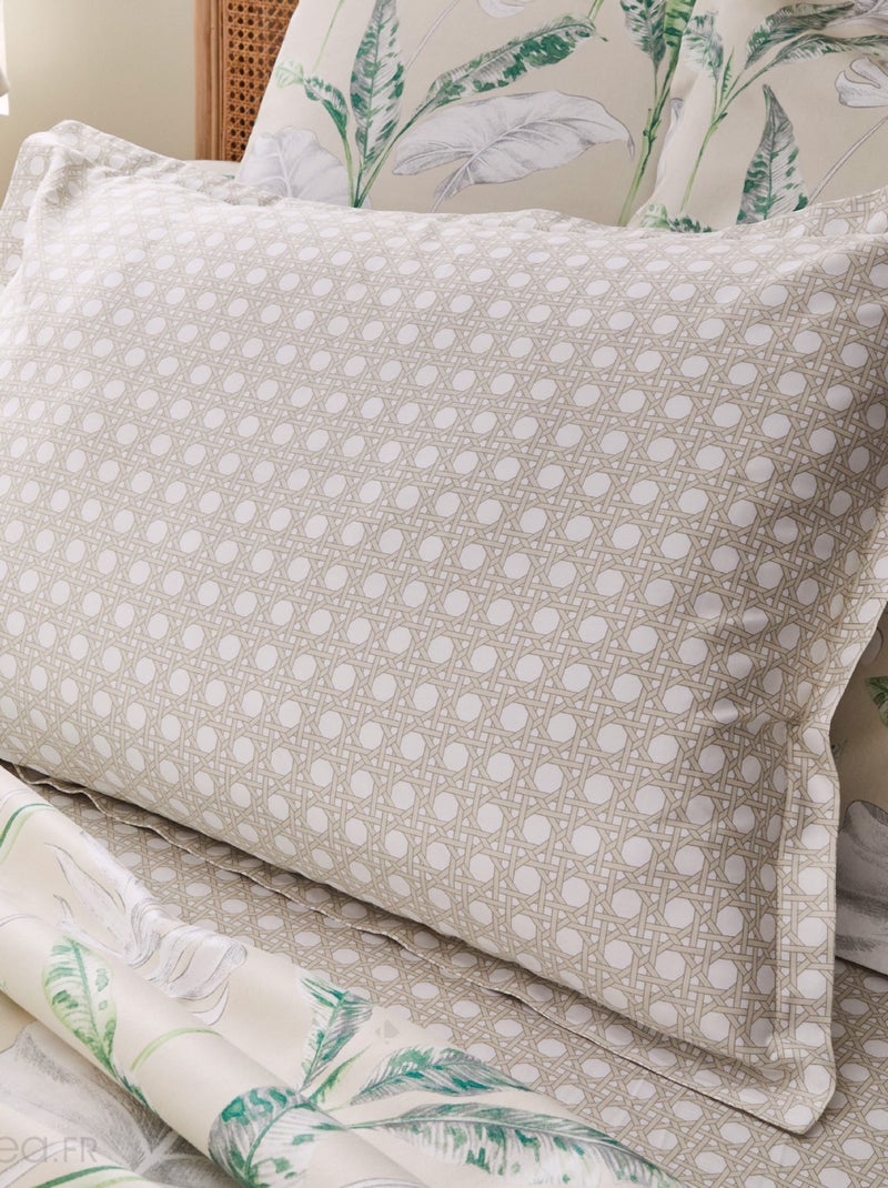 Housse de couette satin VOYAGE Gris chiné - Kiabi