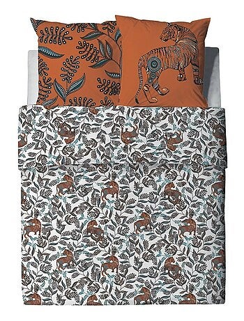 Housse de couette Savane + taie(s) coton 57 fils
