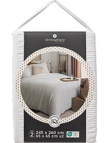 Housse de couette Seersuck + taie(s) polycoton