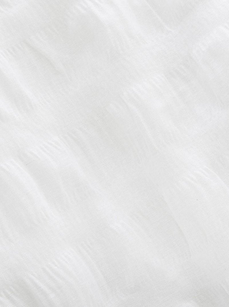Housse de couette  Seersuck + taie(s) polycoton Blanc - Kiabi