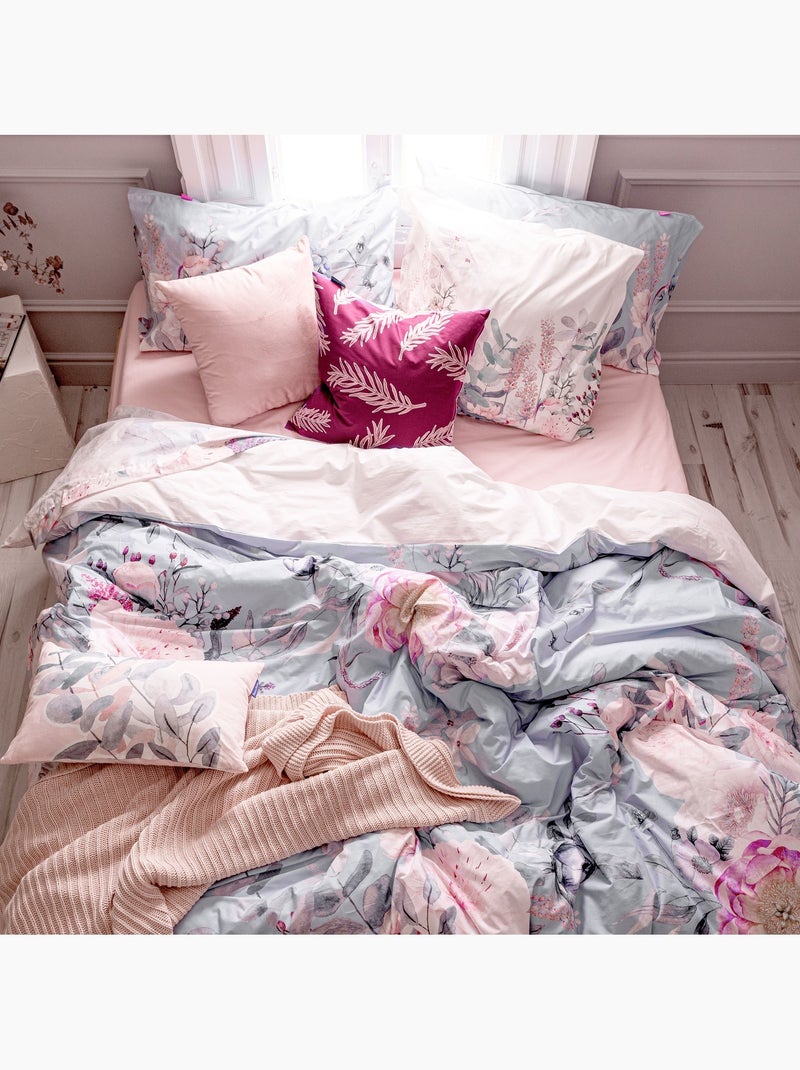 Housse de couette Soft bouquet "Happyfriday" Multicolore - Kiabi