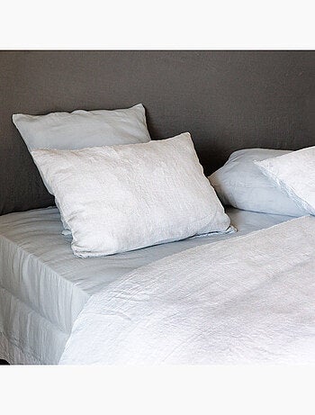 Housse de couette SONATE lin lavé froissé