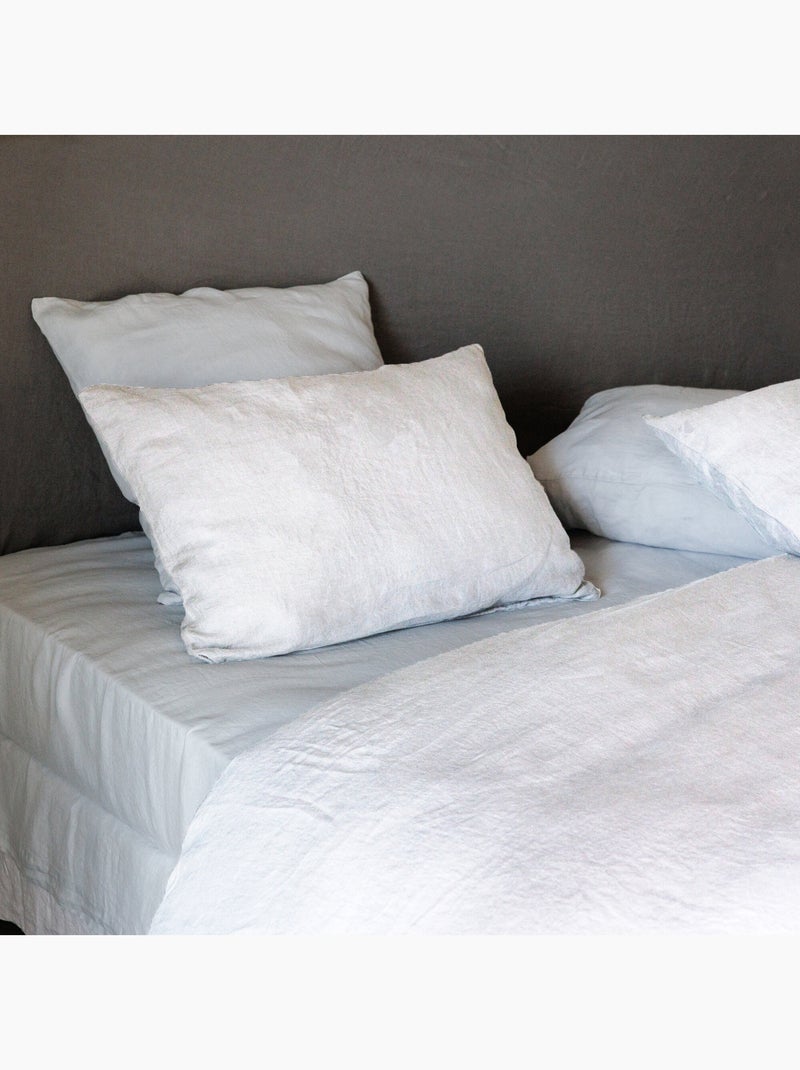 Housse de couette SONATE lin lavé froissé Blanc - Kiabi