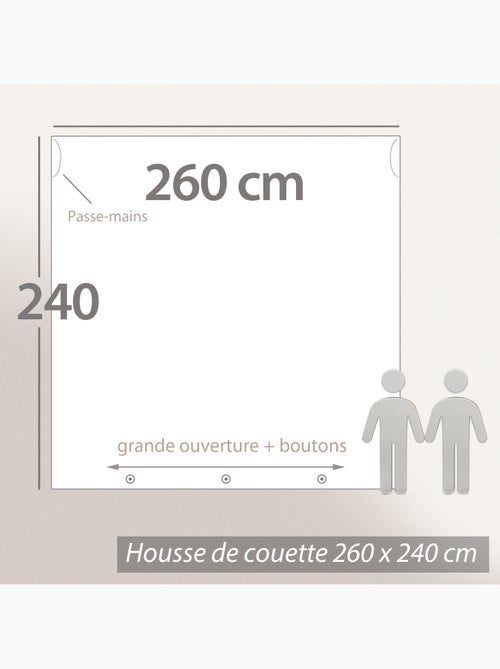 Housse de couette SONATE lin lavé froissé - Kiabi