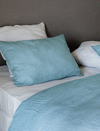 Housse de couette SONATE lin lavé froissé