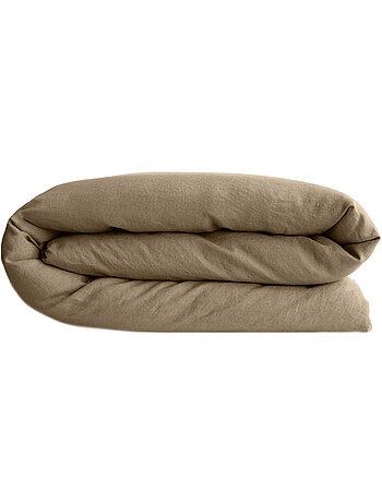 Housse de couette SONATE lin lavé froissé