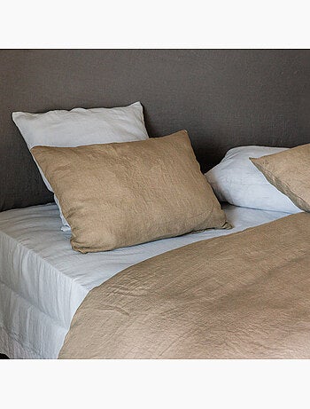 Housse de couette SONATE lin lavé froissé