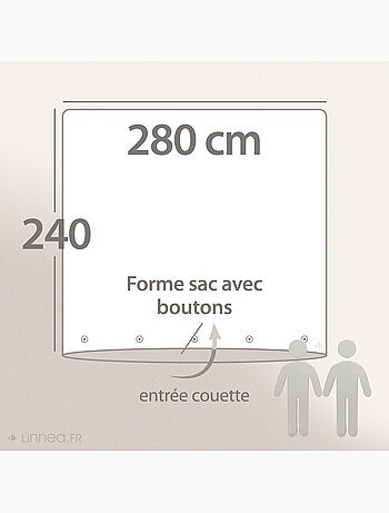 Housse de couette SONATE lin lavé froissé