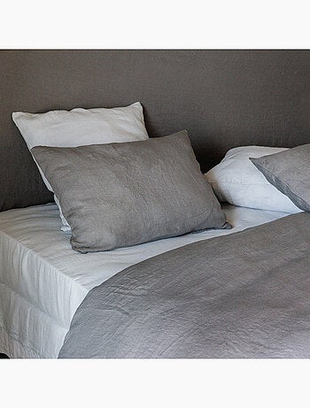 Housse de couette SONATE lin lavé froissé