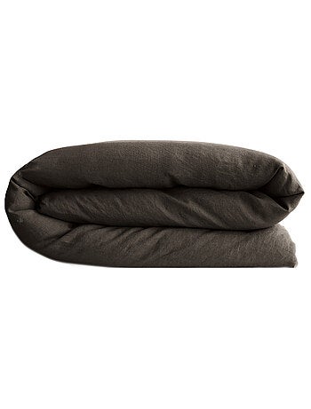 Housse de couette SONATE lin lavé froissé