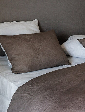 Housse de couette SONATE lin lavé froissé