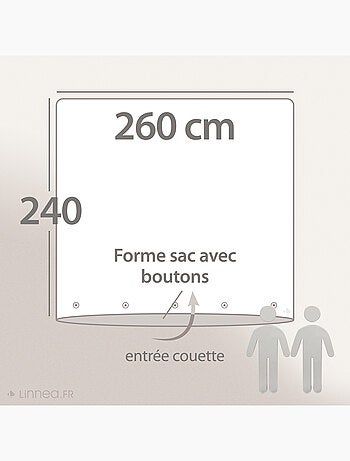 Housse de couette SONATE lin lavé froissé