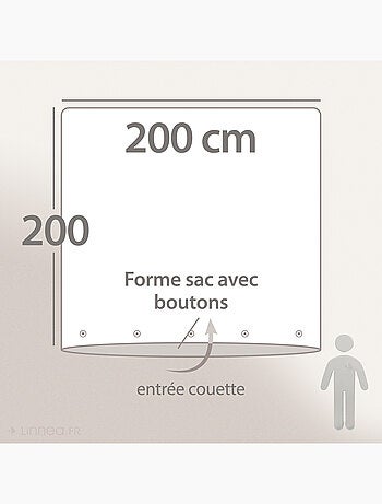 Housse de couette SONATE lin lavé froissé