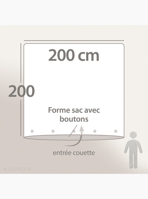 Housse de couette SONATE lin lavé froissé - Kiabi