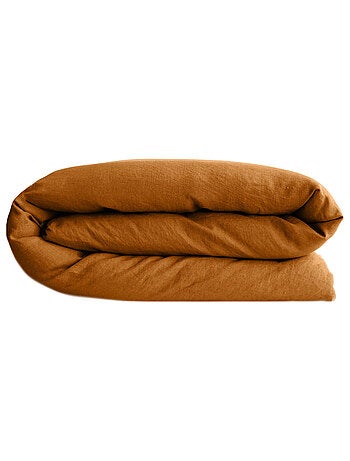 Housse de couette SONATE lin lavé froissé